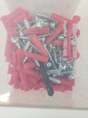 Bx/100 L.H. Dottie K6COTP Anchor Kit #22 Anchor, 10×1″ Machine Screw, 1/4″ Drill