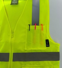 Crew Yellow High Visibility Safety Vest With 6 Pockets