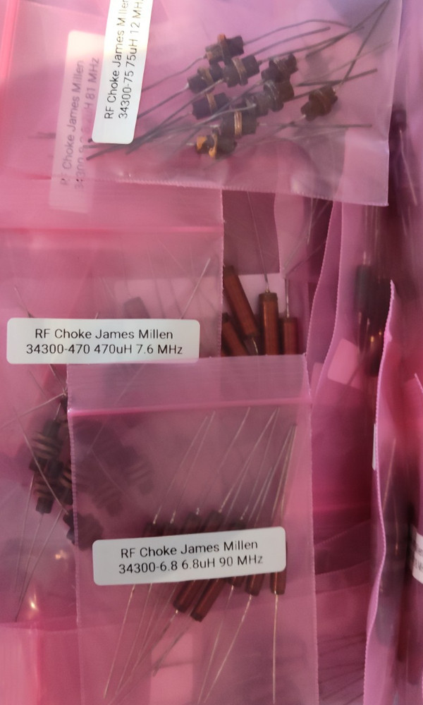 Set of 36 James Millen 34300 RF Chokes 0.68 to 700 uH **DEEP DISCOUNTS READ**