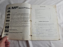 Massey Ferguson MF 300 Combine Owner’s Operator’s Manual 690 553 M9 10/80 #DMG