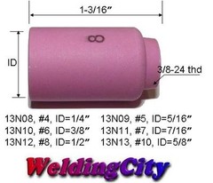WeldingCity® 10-pk Ceramic Cup Nozzle 13N12 #8 1/2″ TIG Welding Torch 9/20/25 US
