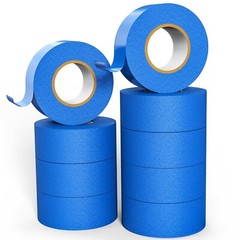 3 Rolls Blue Painters Masking Tape, 2 Inch x 60 Yards 5.5 Mil, Walls Painting