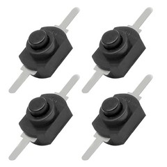 Litoexpe 50pcs Black Latching Mini ON/Off Switch SelfLock Micro Push Button S…