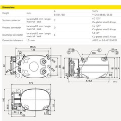 SECOP DC 12V/24V R134a BD1.4F Micro Refrigerator Compressor for Portable Cooling