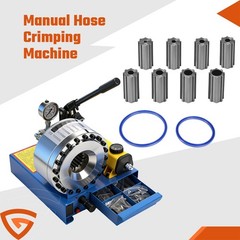 Portable Manual Crimping Tool 8 Molds Included 10mm to 31mm Size Unit