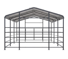 2026New 13×20FT Metal Livestock Shed Steel Shelter Cowshed for Farm Animal