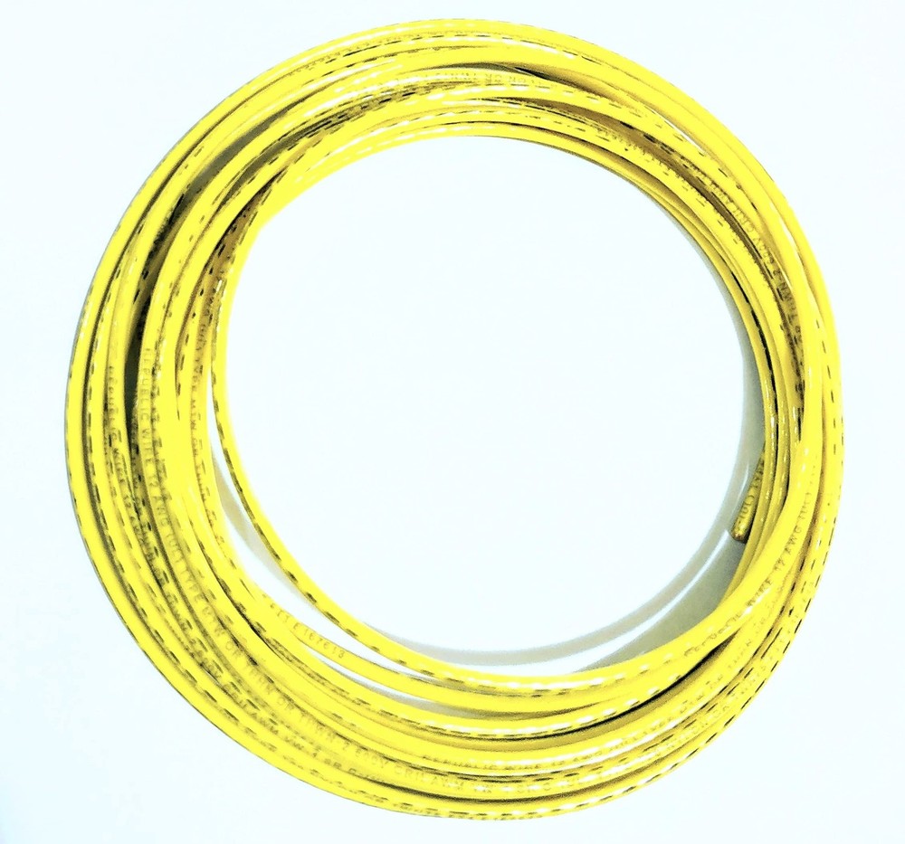 AC/DC Wire and Supply THHN THWN-2 600V 12 AWG Gauge Yellow Nylon Stranded Cop…