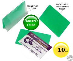 500/pack 10 Mil Green 1 side Business Card Hot Laminating Pouches 2-1/4 x 3-3/4