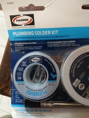 HARRIS 4 oz Plumbing Solder Kit w/ Flux, Brush, Abrasive Cloth, Model: 333559