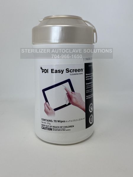 PDI Easy Screen Cleaning Wipes 6″ x 9″ 70/canister P03672