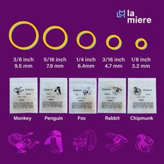 100 Pack Orthodontic Elastics Dental Rubber Bands 1/4”, Medium, 5 Oz