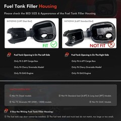 Fuel Tank Filler Pipe Housing with Cap Door Fit for Chevy Silverado 1500 2019…