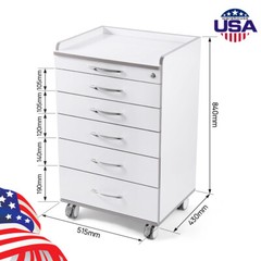 AZDENT Dental Mobile Storage Cabinet/Dental Trolley /with Power Socket /Drawers