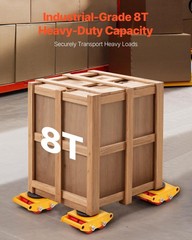 Heavy Duty 4PCS Machinery Skates Dollies, 17,637 Lb Capacity, 360° Rotation