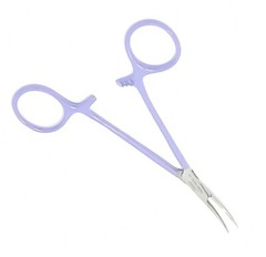 Premium Kelly Hemostat Forceps 5.5″ Curved “Fine” Locking Handle “Purple” Color