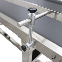 Electric PVC Belt Conveyor Transport Machine w/ Double Guardrails 110V 59×31.5in