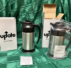 Update International (SV-70) 24 Oz Black and 18/8 Stainless Creamer/Server