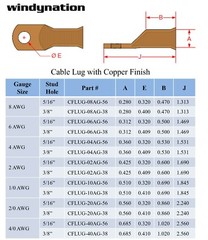 Copper Cable Lug Ends Terminal Ring Connectors + Adhesive Heat Shrink Tubing