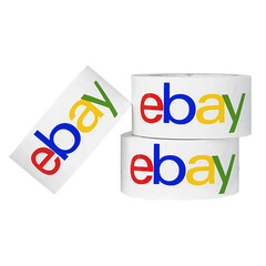 6 Roll Genuine Official EBAY Packaging Tape Color Logo 2” x 75” Yard त