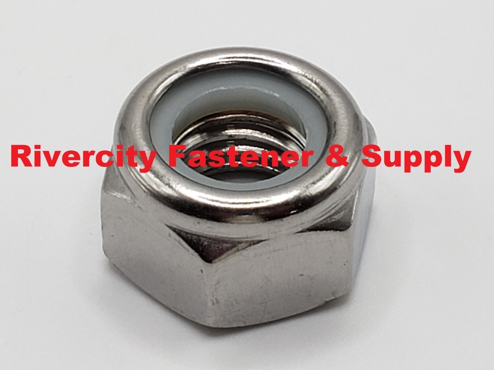 M5-0.8 Stainless Nylon Insert Lock Stop Nuts 5mm x .8 Nut nylock M5x.08