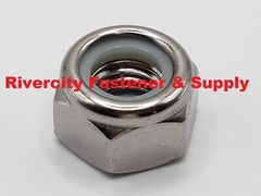 M8-1.25 Stainless Nylon Insert Lock Stop Nuts 8mm x 1.25 Nut nylock M8x1.25