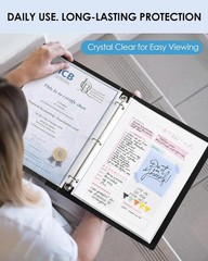 Sheet Protectors 8.5 x 11 Inch, Clear Top Loading Page Protectors for 3 Ring Bin