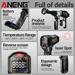 Infrared Thermometer LCD Digital Non-contact Laser IR Temperature Gun Temp Meter