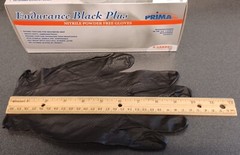 Nitrile Gloves 8 Mil Diamond Texture Black Endurance Plus Case of 1,000 PCS