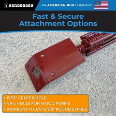 Sandbaggy Adjustable Concrete Turnbuckle Form Aligner with 5″ x 3″ Bent Plate