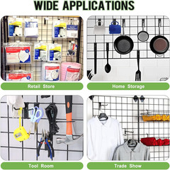 100 Pcs Gridwall Hooks, 4 Inch Grid Wall Hook Display for Gridwall Panel, 20