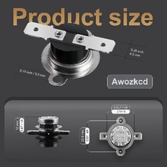 KSD301 40C 104F On 30C 86F Off Close on Rise Normally Open Bi Size: 40°C/104°F