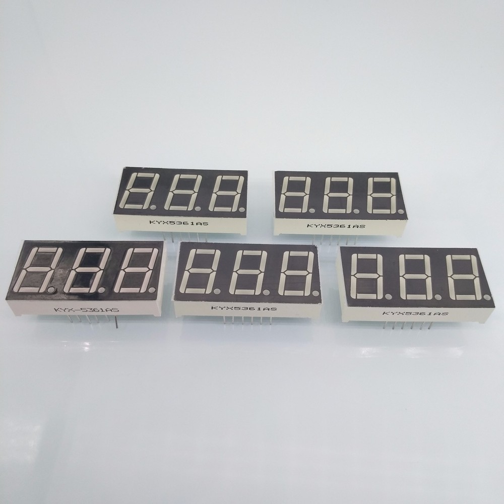 US Stock 5pcs 0.56 inch 3 Digit Red Led Display 7 Segment Common Cathode