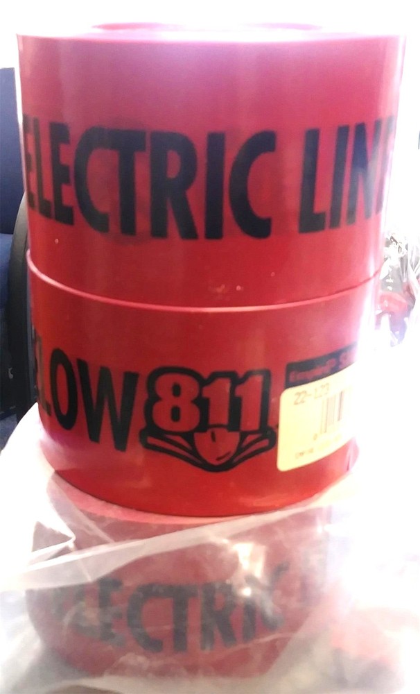 Empire 22-123 Elect Line Buried Below Caution Tape 3″ x 300′ 3 Rolls USA
