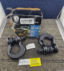 (QTY 2) JEXTRA FM950 5497: 3/4 inch Screw Pin Anchor Shackles 4.75T WLL 19T BLL