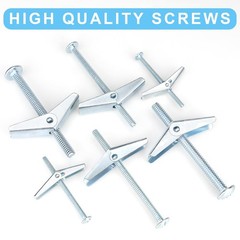 50PCS 1/8 Inch Toggle Bolts Heavy Duty Drywall Anchors with Screws