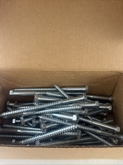 (50) Hex Head 3/8 x 6″ Lag Bolts Zinc Plate Wood Screws