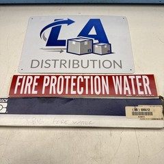 (LOT OF 13)BRADY 7110-1 Pipe Mrkr,Fire Protection Watr,2 1/4in H 6M412