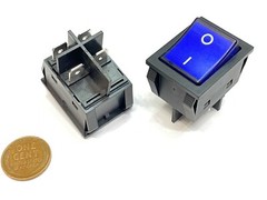 2 Pieces Blue 4 pin kcd4 30a rocker switch on off 12v 125v 250v kcd2-201n-B B5