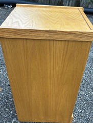 Vintage Industrial Mission Style Oak Wood Filing File Cabinet 2 Drawer / No Key