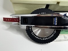 Vintage DYMO 1550 Tapewriter Label Maker with 3 Wheels, Tape & Case