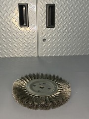 Twist Whire Wheel Brush, Arbor, 8” , 6000 RPM, Made In U.S.A