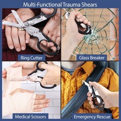 Trauma Shears with Holster – Foldable EMS Trauma Shears for EMTs, Nurses