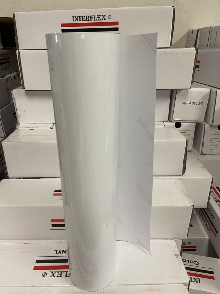 1 Roll White Glossy Vinyl 12 ” x 150 Feet Plotter Liquidation Sign Sticker cars
