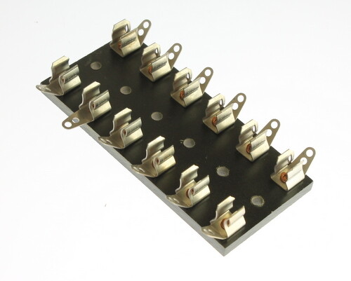 2x 3823-6 6-Position 3AG Fuse Holder Block Cooper Bussmann Solder Terminals
