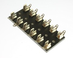 2x 3823-6 6-Position 3AG Fuse Holder Block Cooper Bussmann Solder Terminals