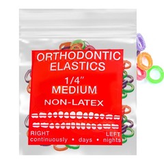 Neon Non-Latex 100 counts Intraoral Elastic Bands Orthodontic 1/4″, Medium