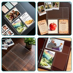 VOKOY 50 Pack 4″ x 6″ Clear Photo Sleeves for 3 Ring Binder, Double Sided 3Po…