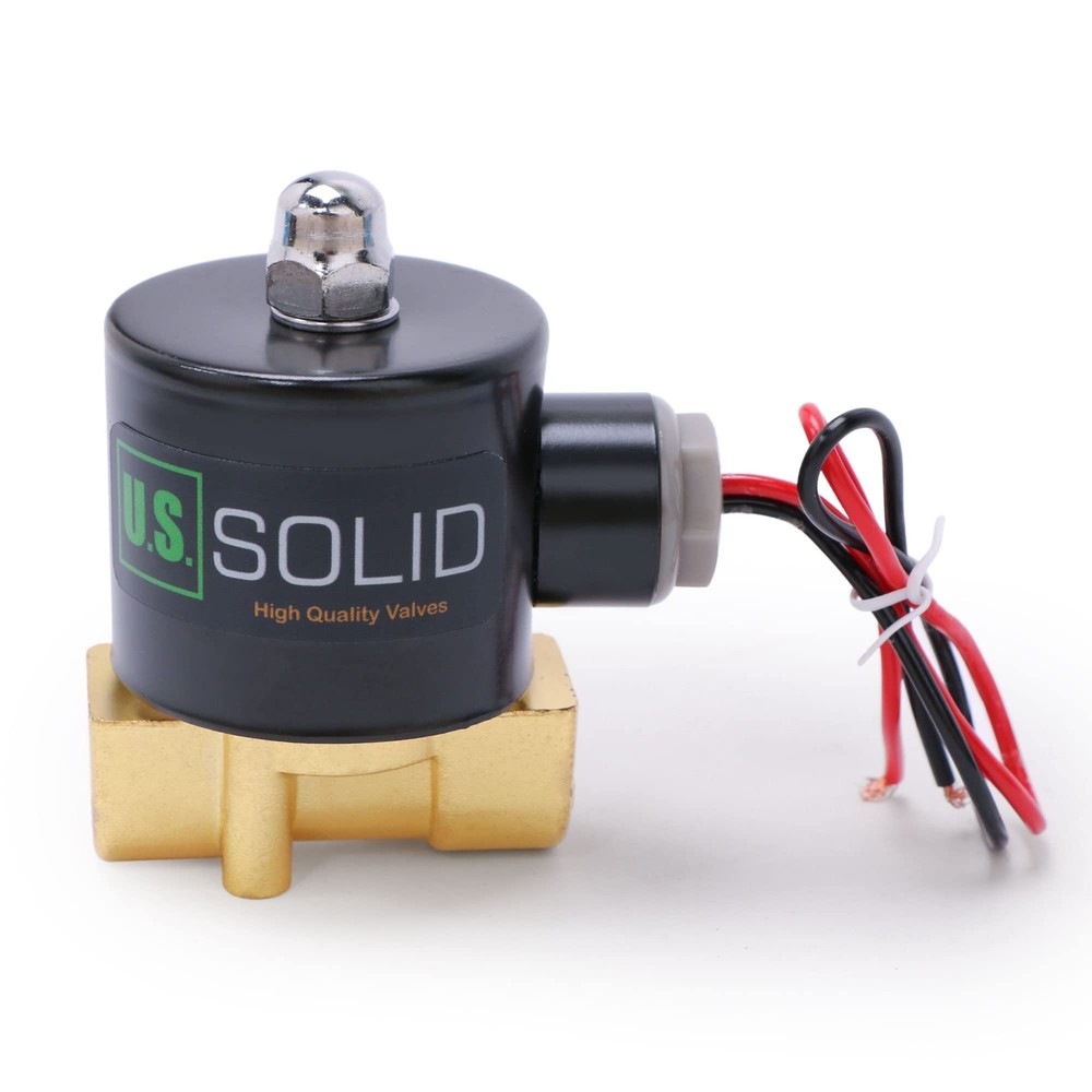 U.S. Solid Zinc-Alloy Solenoid Valve 3/8″ Electric Water Valve DC 12V NBR Seal
