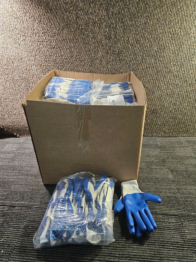 (156 PAIRS) PIP 39-C122/L Industrial Large Polyester Gloves W/ Latex-Coated Palm
