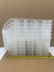 6- Store House Large Clear Stacking Bins 12-3/4″ L x 8-1/4″W x 6″H Storage Tool
